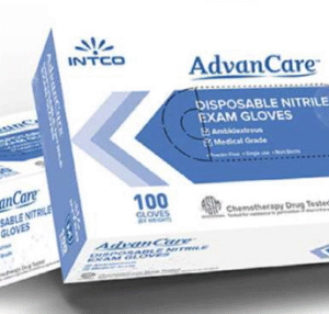 Advancare Blue Nitrile Exam Gloves (Chemo Tested)