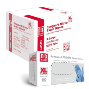 Synguard Blue Nitrile Exam Gloves